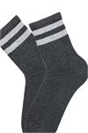 RUBBER CIRCLE PATTERNED WOMEN MID-CALF TERRY SOCK