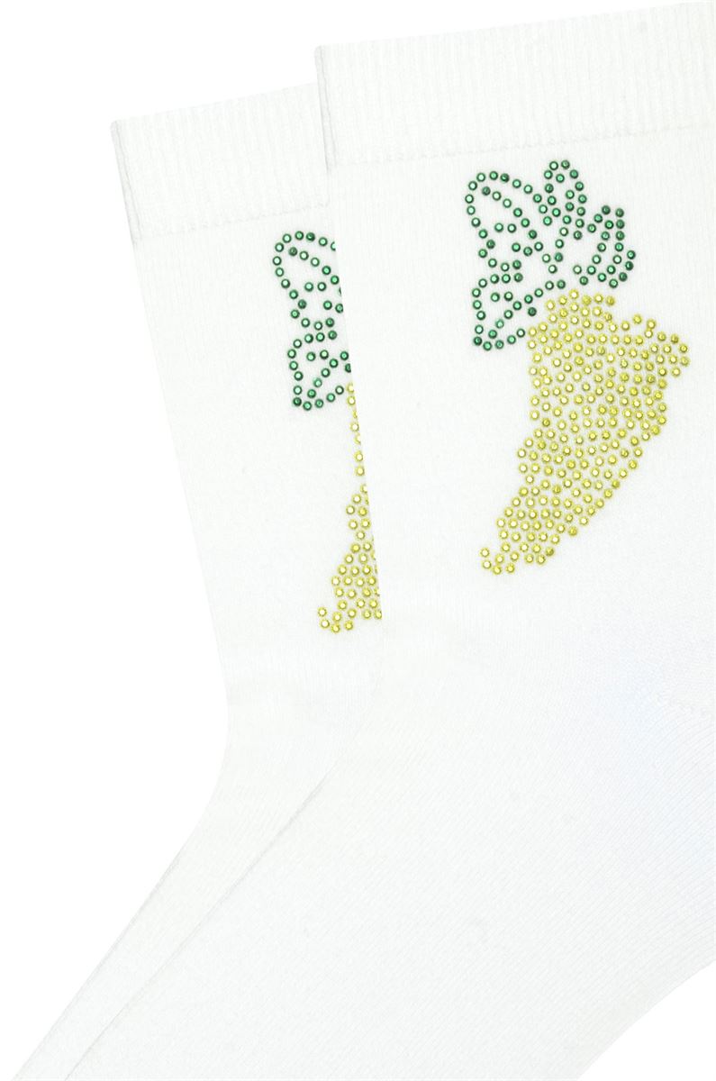 FRUIT PATTERNED  STONE PRINTED WOMEN S SOCKS
