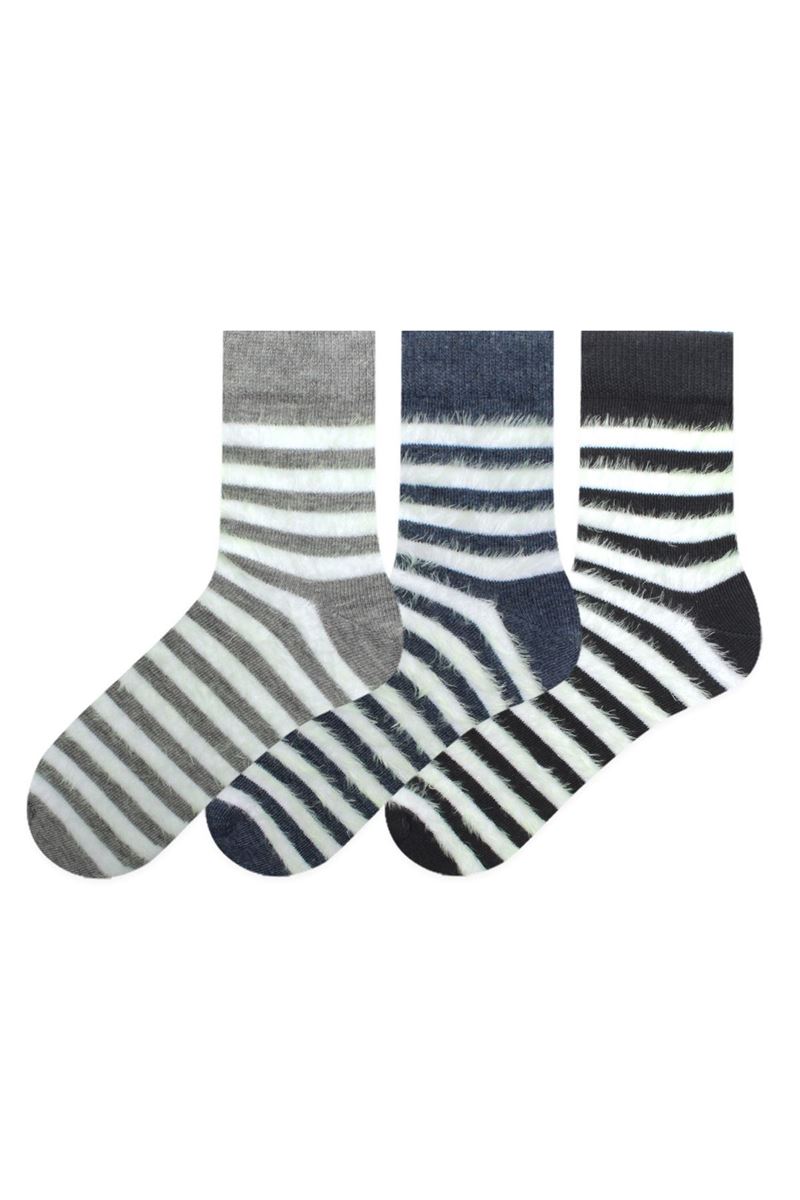 BROSS FRINGED CIRCLE WOMENS MID-CALF SOCKS ASORTY