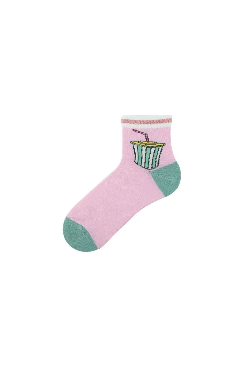 BROSS FOOD PATTERNED MID-CALF WOMENS SOCKS ASORTY