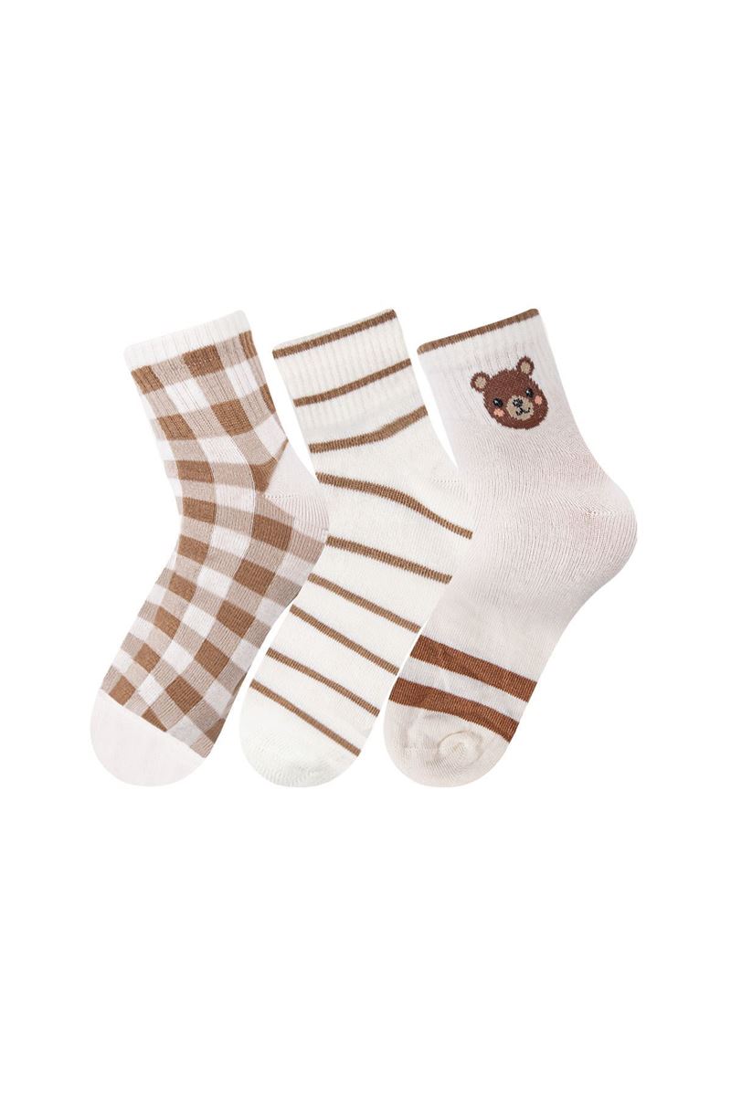 BROSS WOMEN TEDDY BEAR MID-CALF SOCKS ASORTY