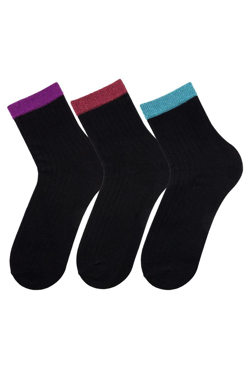 WOMEN RUBBER DERBY MID-CALF SOCKS ASORTY