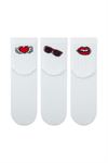 WOMEN RED MID-CALF SOCKS