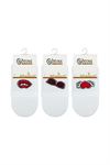 WOMEN RED MID-CALF SOCKS