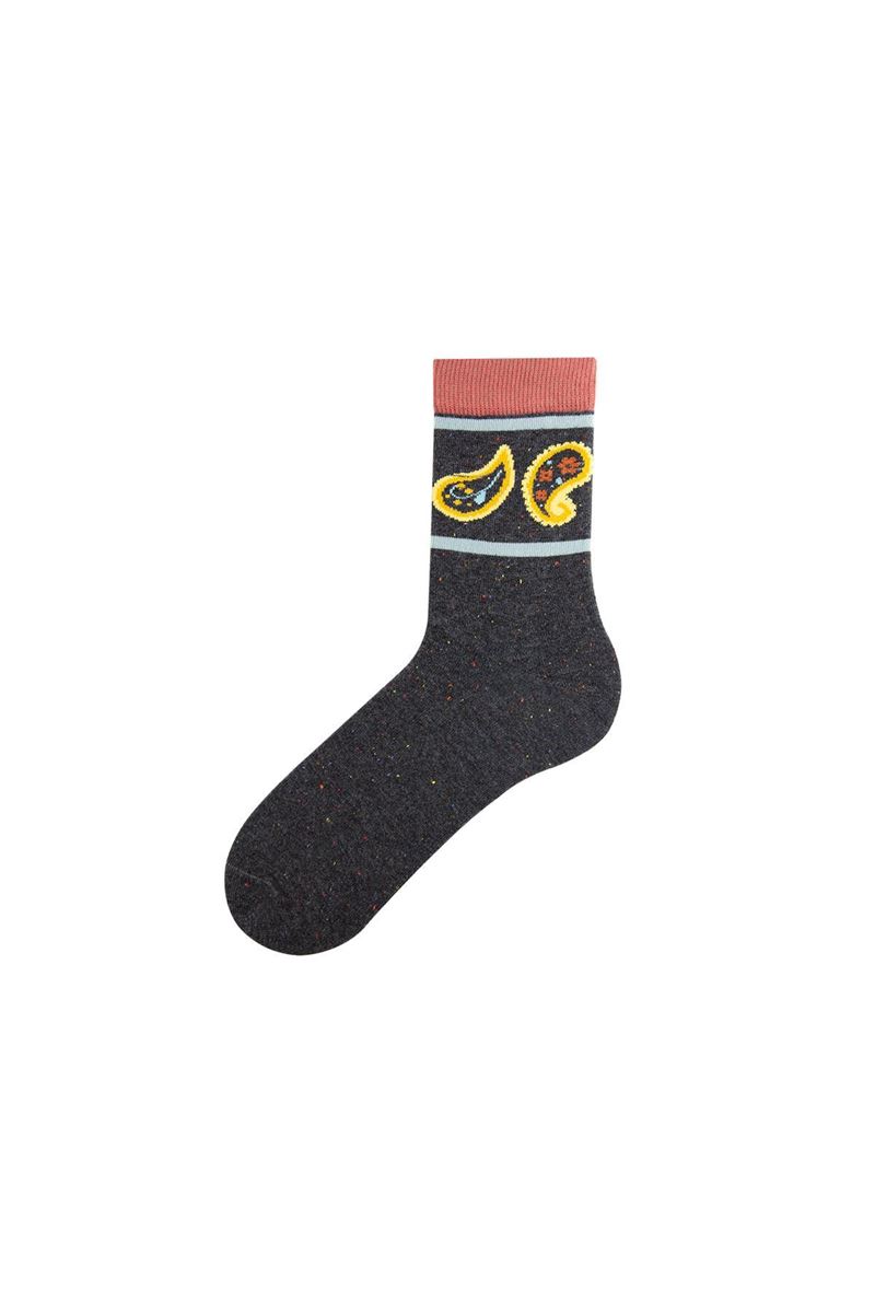 BROSS BROSS PATTERNED CREW SOCKS ASORTY