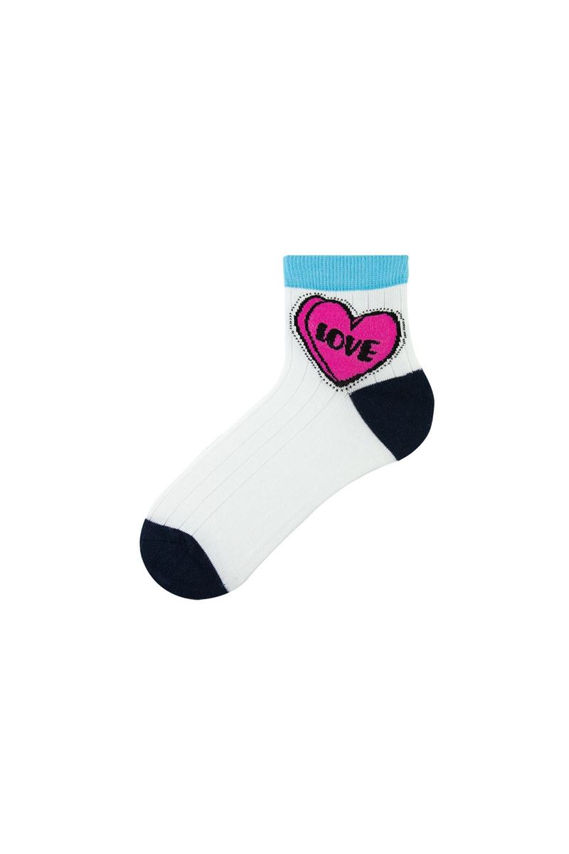 WOMEN STICKER PATTERN MID-CALF SOCKS ASORTY