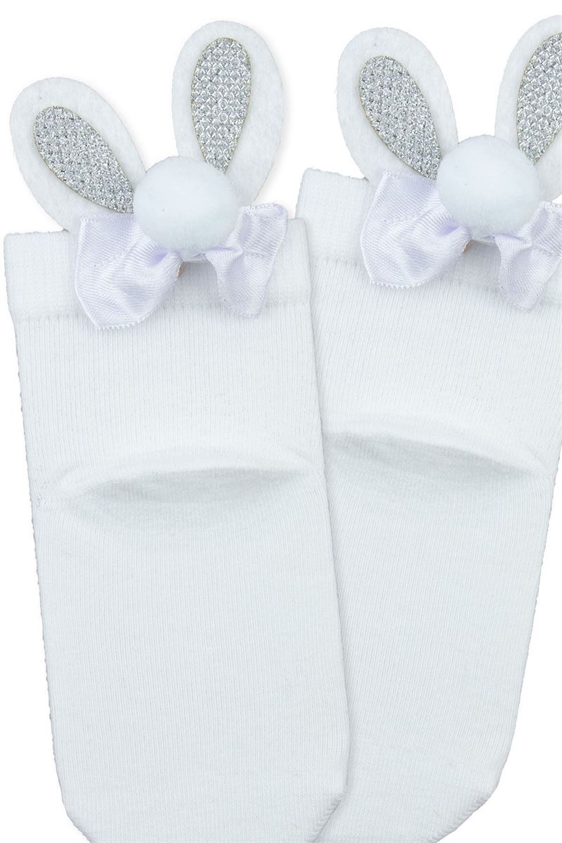 GIRLS' RABBIT ACCESSORY MID-CALF SOCKS ASORTY