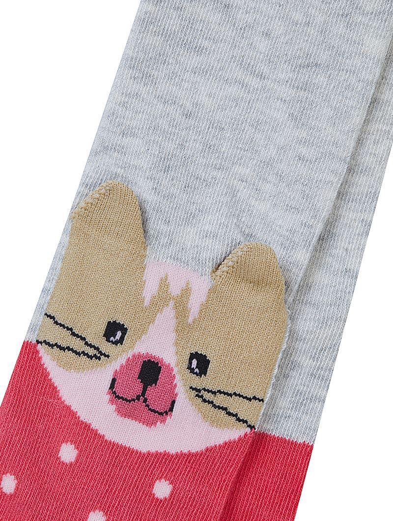 BROSS 3D CAT PATTERNED BABY GIRLS  + KIDS  TIGHTS ASORTY