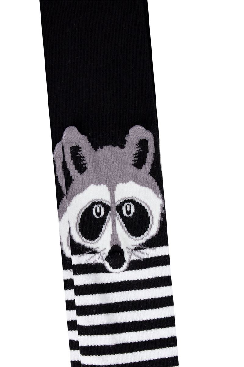 BROSS 3D RACCOON PATTERNED BABY BOYS  TIGHTS ASORTY