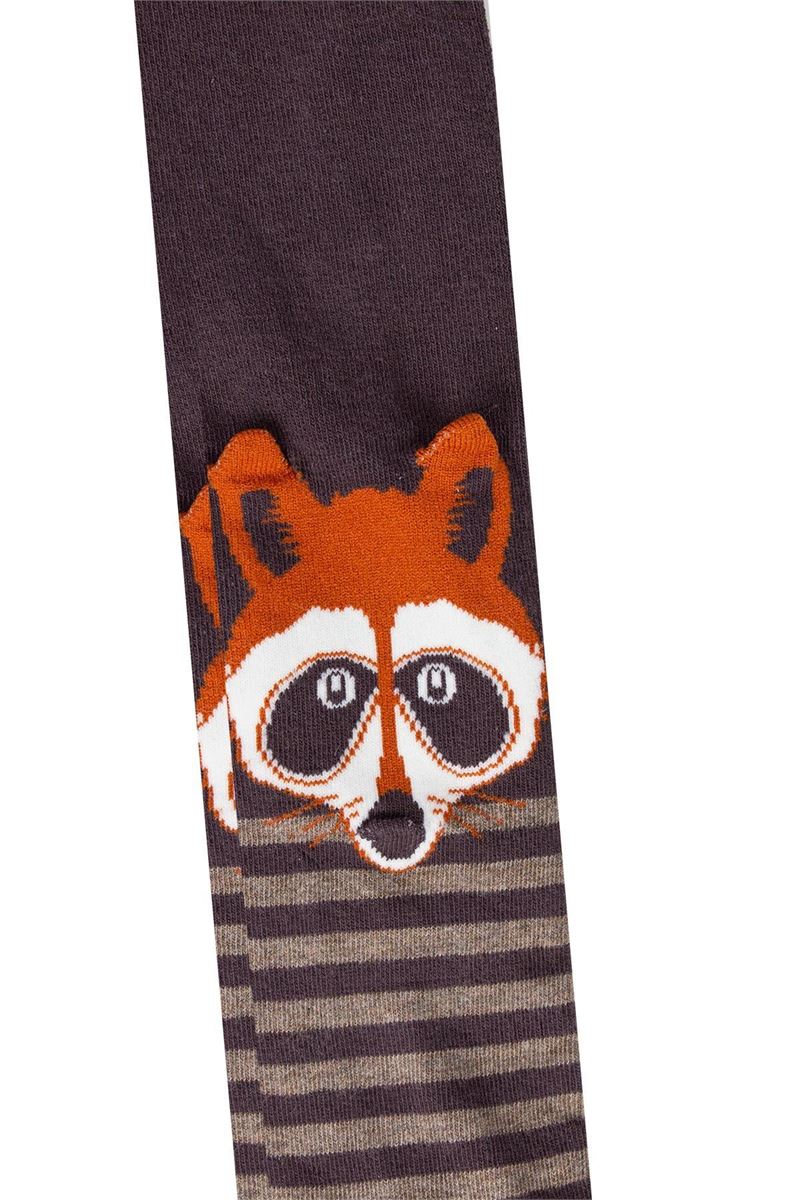 BROSS 3D RACCOON PATTERNED BABY BOYS  TIGHTS ASORTY