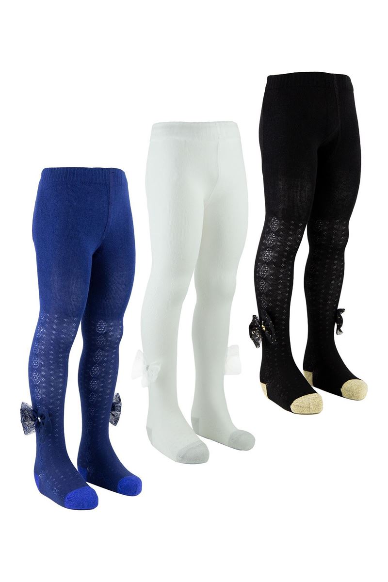 BROSS ACCESSORY RELIEF PATTERNED GIRLS TIGHTS ASORTY