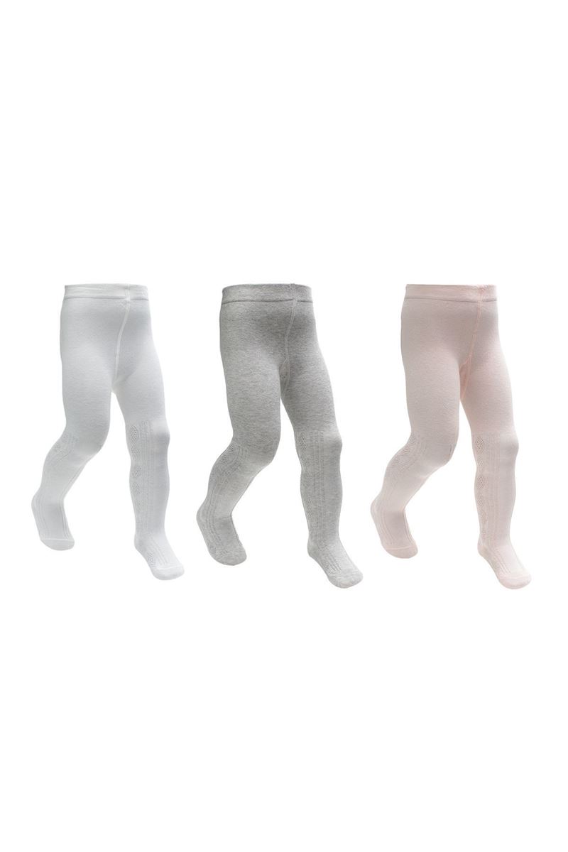 BROSS DIAMOND PATTERNED BABY GIRLS TIGHTS ASORTY