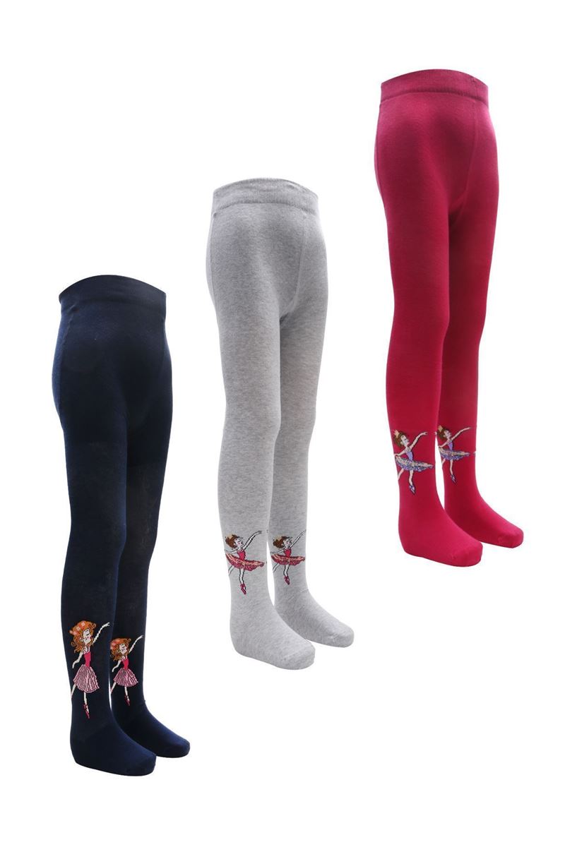 BROSS BALLERINA PATTERNED GIRLS PANTYHOSE ASORTY