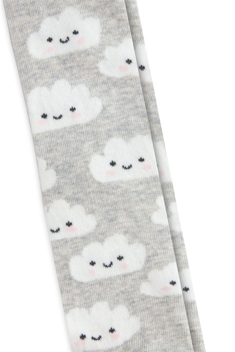 BABY GIRL TIGHTS CLOUD PATTERNED ASORTY