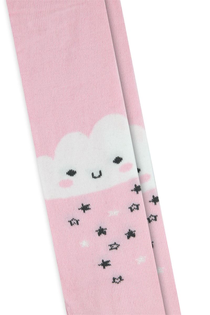 BABY GIRL TIGHTS CLOUD PATTERNED ASORTY