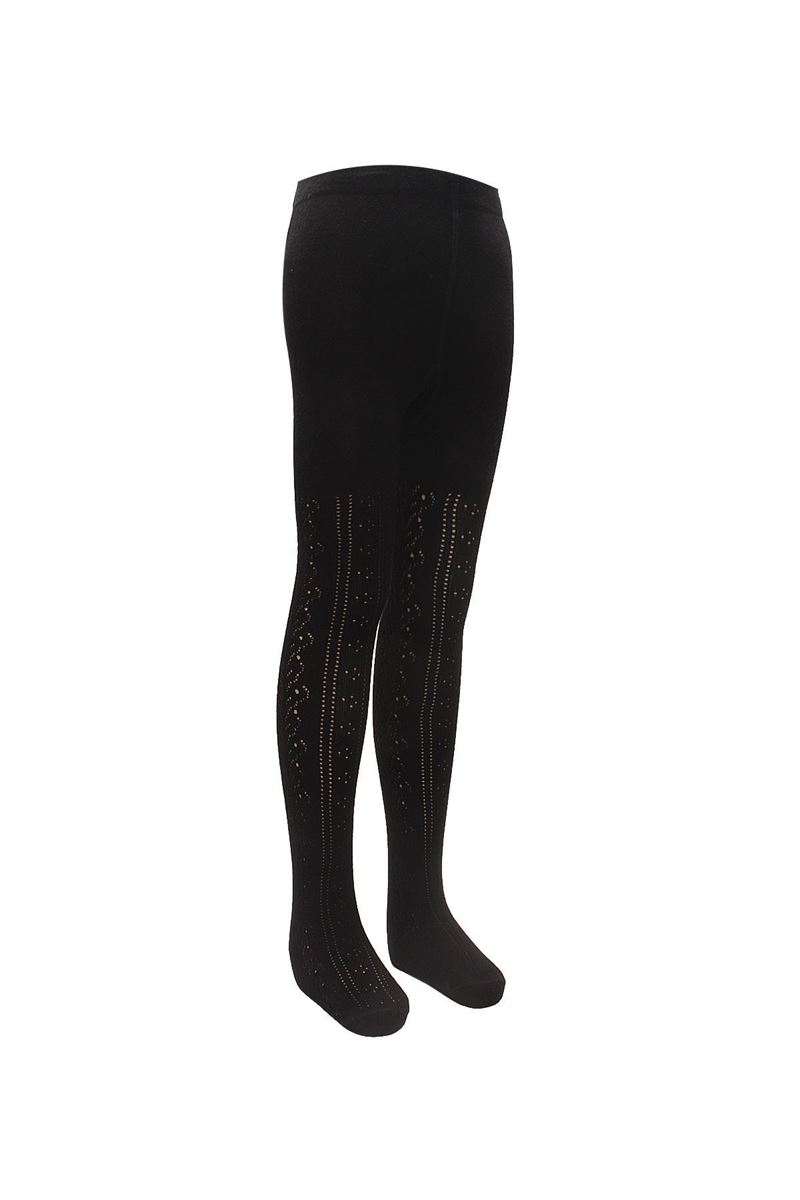BROSS SANTA CLAUS PATTERN BOY TERRY TIGHTS BLACK