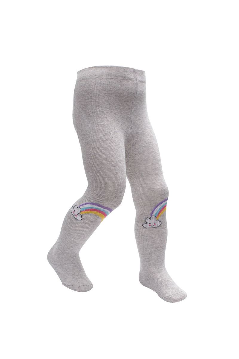 RAINBOW, CLOUD,CROWN PATTERNED  BABY GIRLS TIGHTS