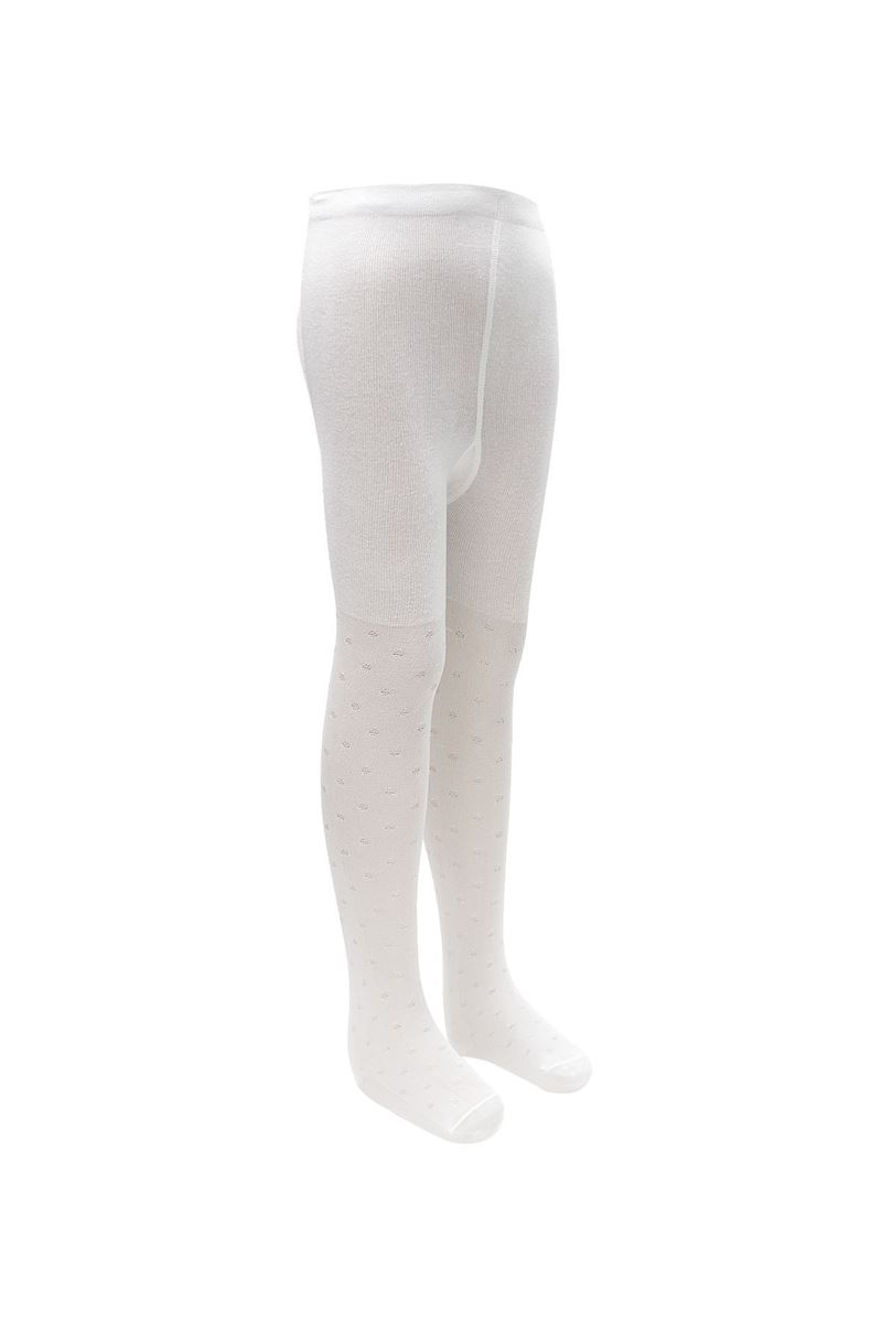 POINT BABY GILS  TIGHTS WHITE