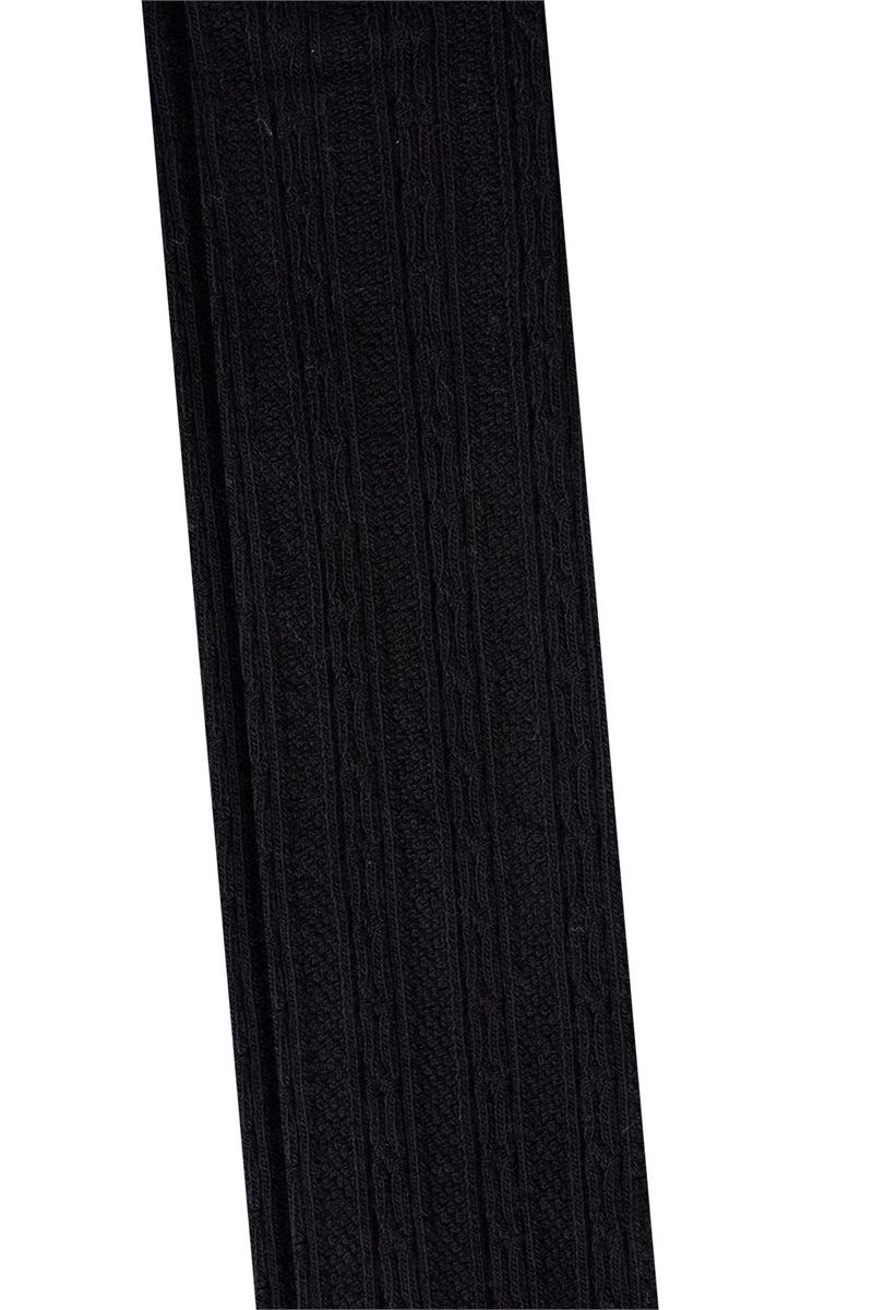 BROSS CABLE PATTERNED GIRLS PANTYHOSE BLACK