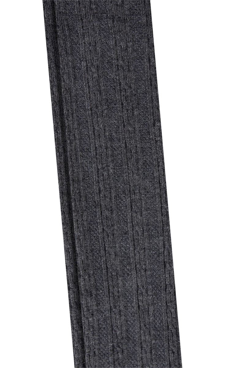 BROSS CABLE PATTERNED GIRLS PANTYHOSE ANTHRACITE