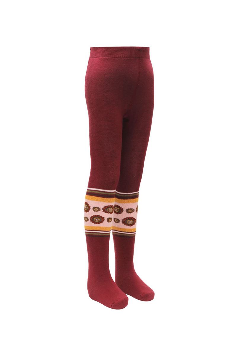 BROSS FLOWER PATTERNED GIRLS TERRY TIGHTS ASORTY