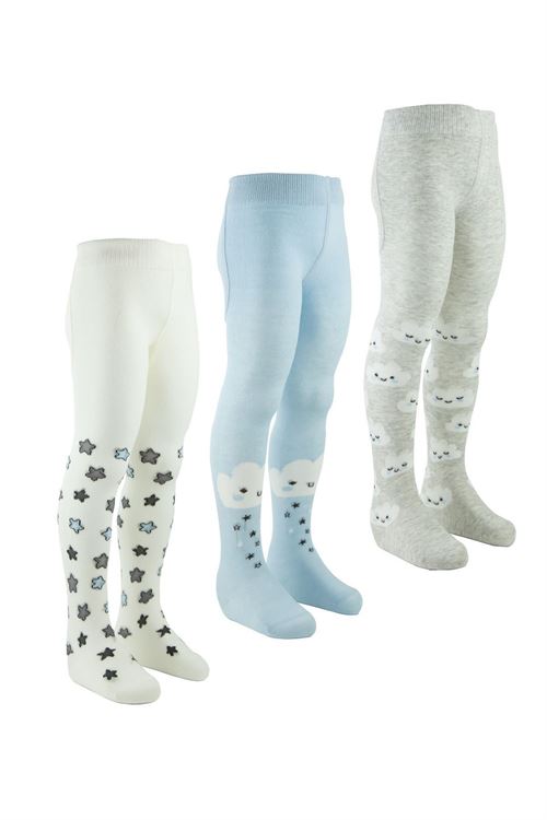 Cloud Pattern Baby Tights 6