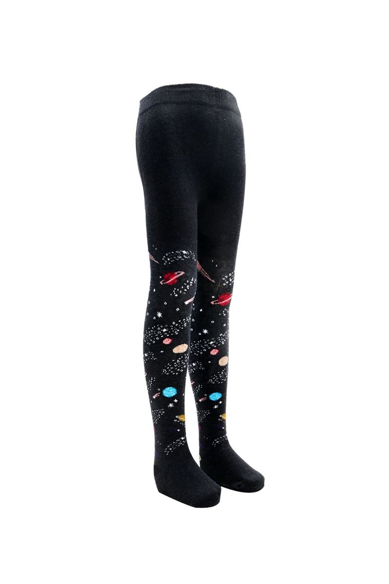 BROSS PLANET PATTERNED GIRLS PANTYHOSE ASORTY