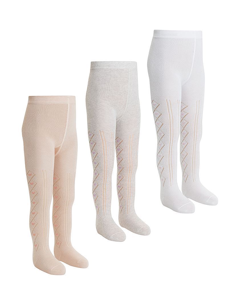 BROSS DIAMOND PATTERNED NET  BABY GIRLS TIGHTS ASORTY