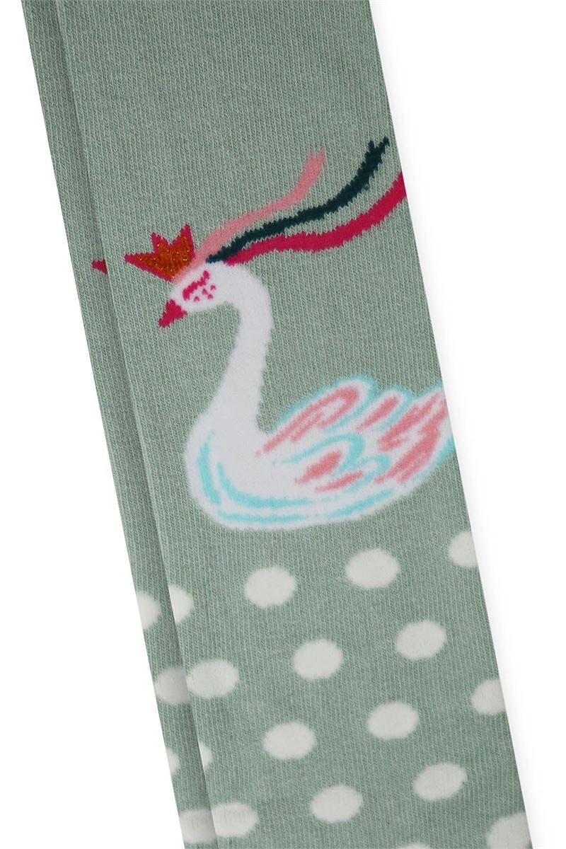 BROSS SWAN AND POINT PATTERNED GIRLS TIGHTS ASORTY