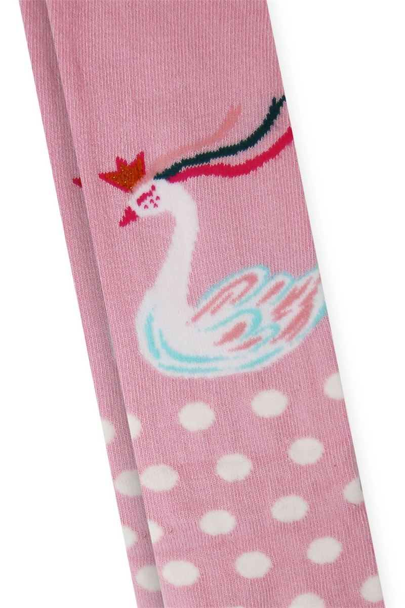 BROSS SWAN AND POINT PATTERNED GIRLS TIGHTS ASORTY