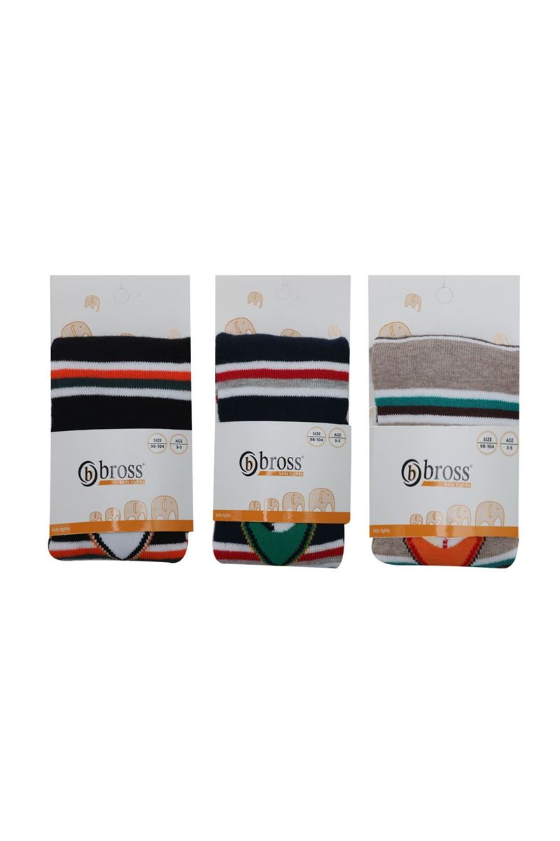 LOGO PATTERNED BOYS PANTYHOSE