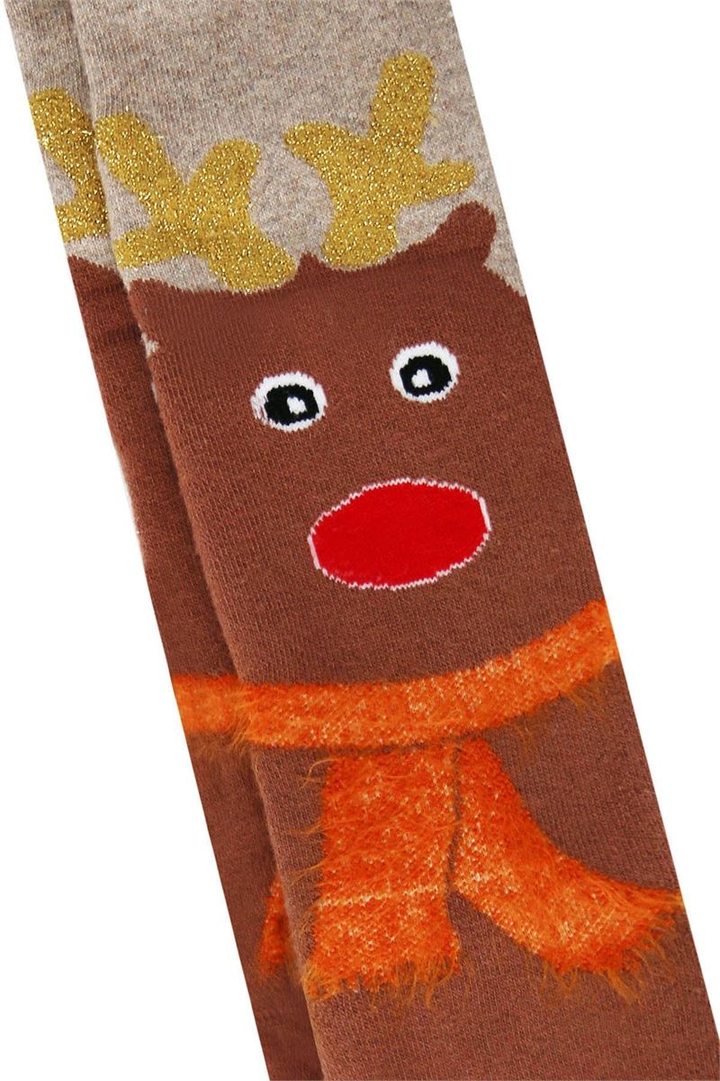 BROSS SANTA CLAUS PATTERN BOY TERRY TIGHTS ASORTY
