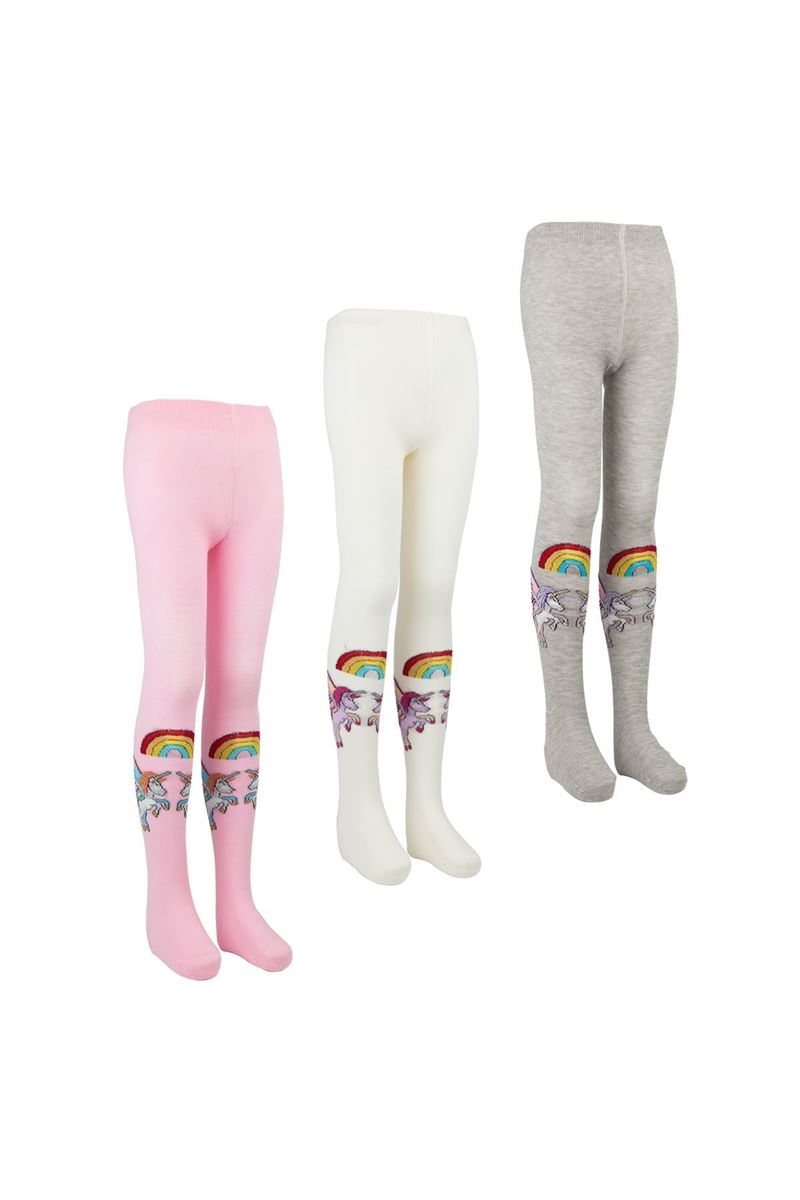 BROSS PONY PATTERNED GIRLS PANTYHOSE ASORTY