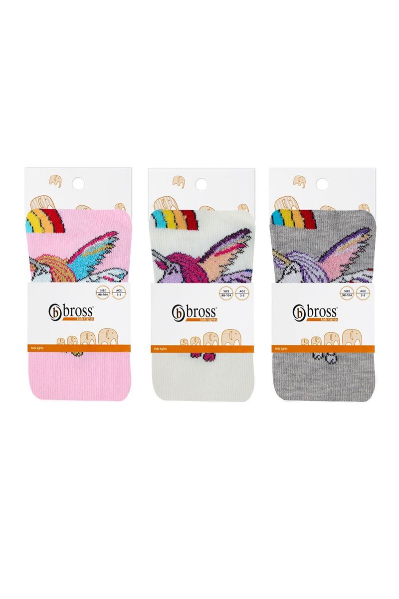 BROSS PONY PATTERNED GIRLS PANTYHOSE ASORTY