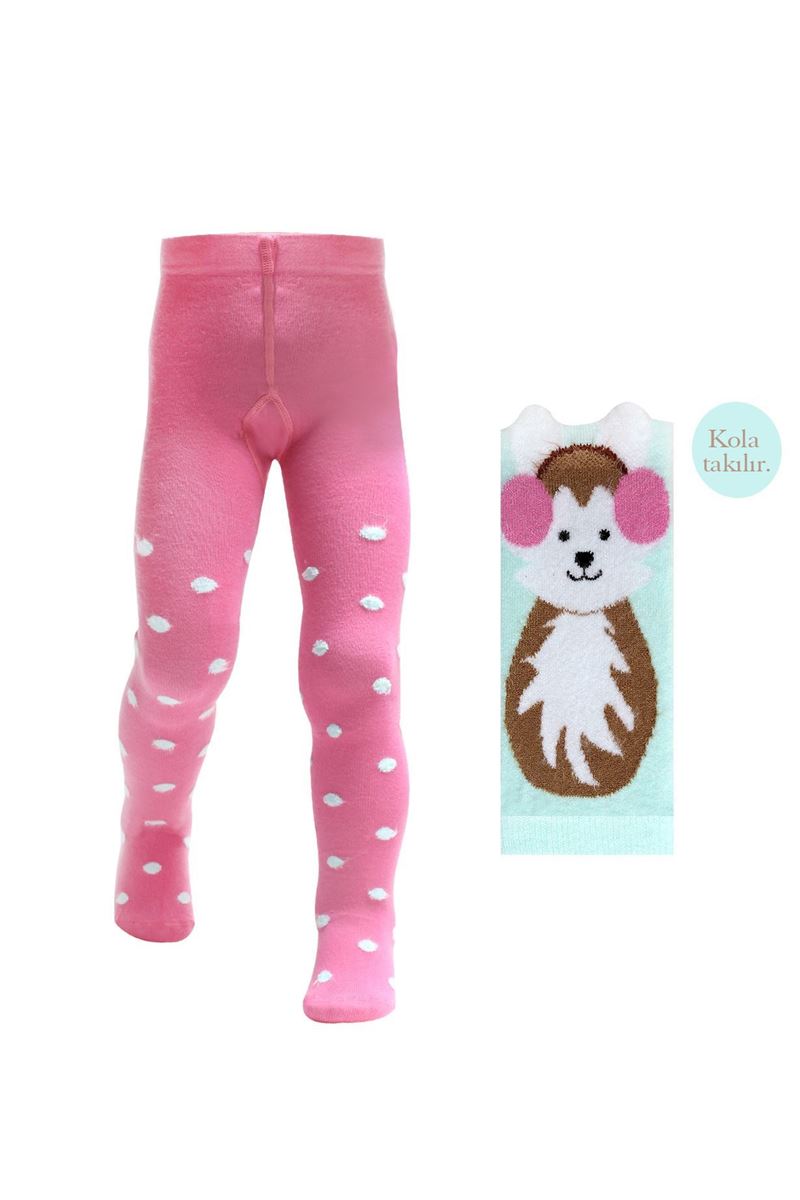 BROSS SPOT PATTERNED GIRLS TIGHTS ASORTY