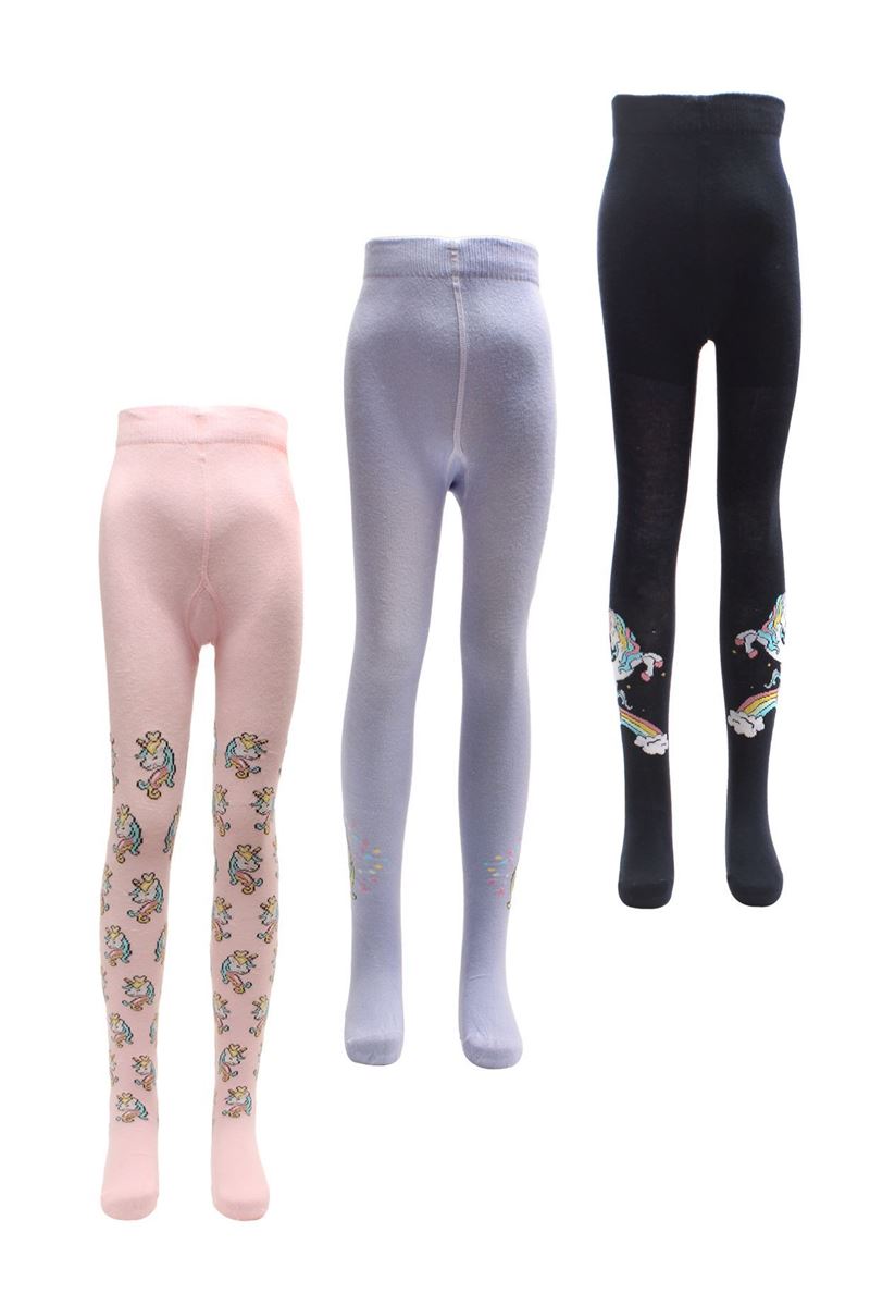 BROSS UNICORN PATTERNED GIRLS TIGHTS ASORTY