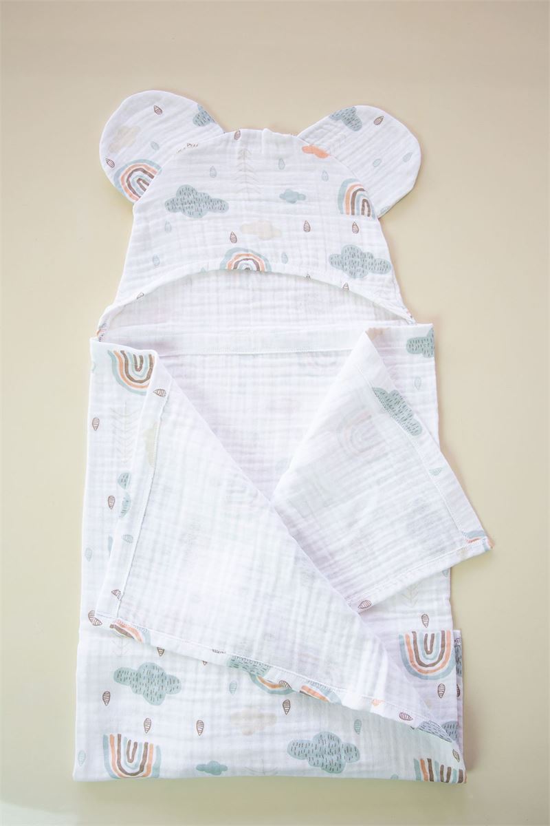 BONDILOLLY BROSS 4 LAYERS HODDED MUSLIN KIDS BUNDLE 