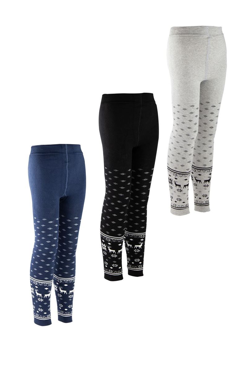 BROSS DEER PATTERNED GIRLS  LEGGING SOCKS ASORTY