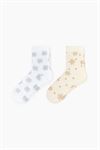 SNOWFLAKE PATTERNED FEATHERY WOMENS SOCKS