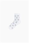 SNOWFLAKE PATTERNED FEATHERY WOMENS SOCKS