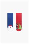HAPPY CHRISTMAS PATTERNED TERRY KIDS SOCKS