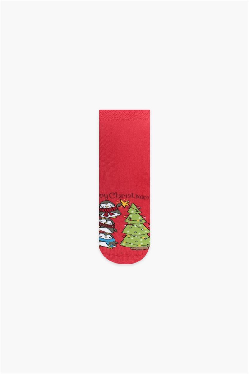 HAPPY CHRISTMAS PATTERNED TERRY KIDS SOCKS