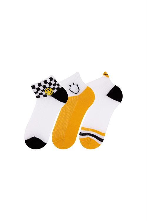 3D SMILE BOYS ANKLE SOCKS 12