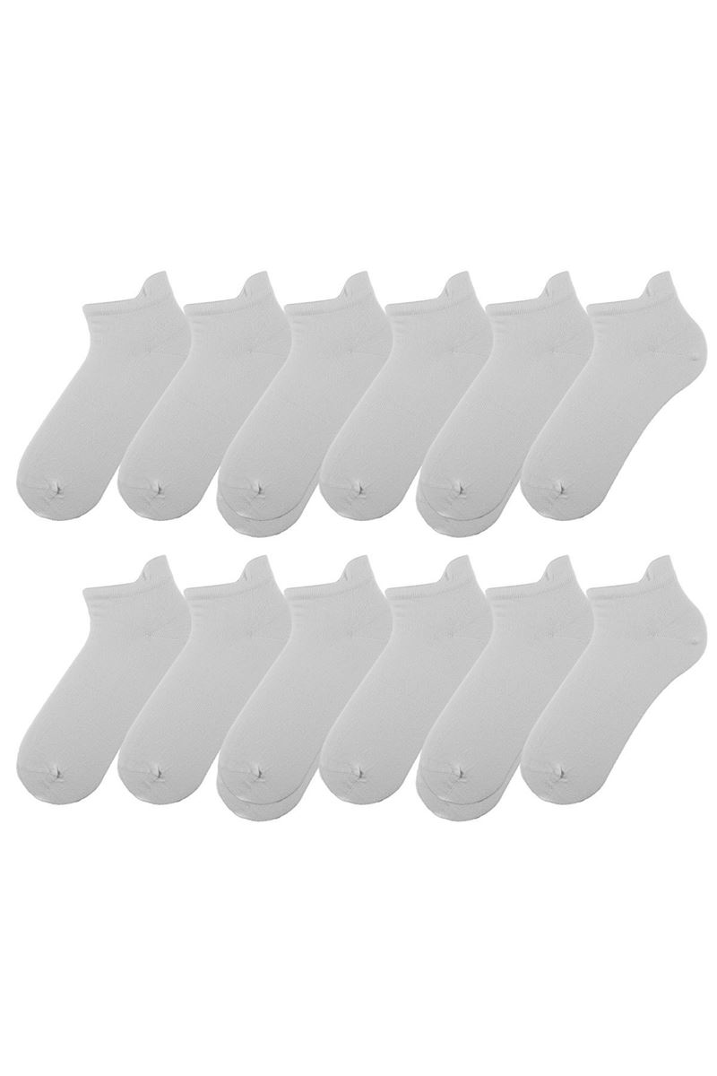 BROSS MEN ANKLE SOCKS 3D LASTIC WHITE