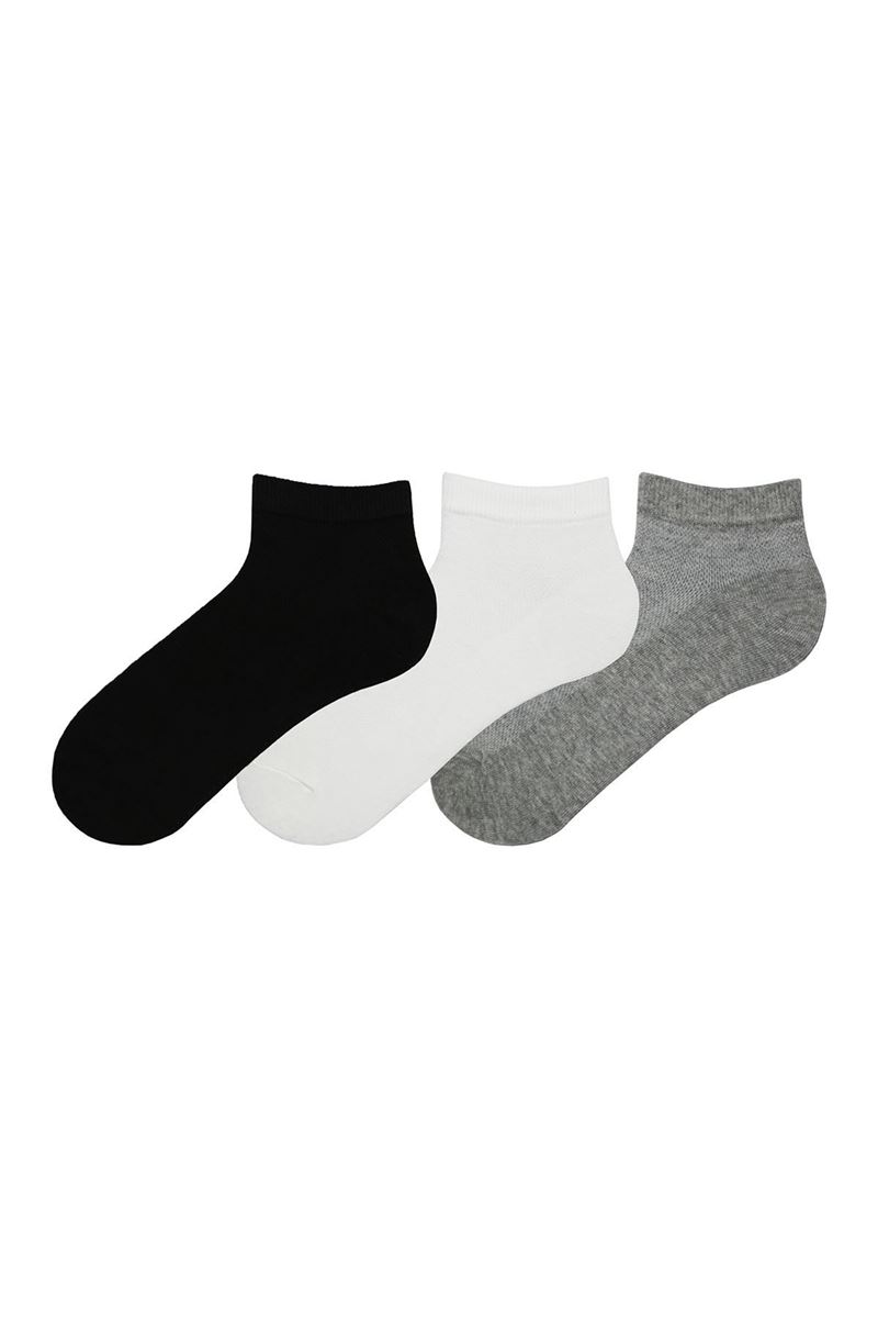 BROSS RINGED AND PLAIN BRASS MESH WOMENS SHAFTLESS SOCK ASORTY