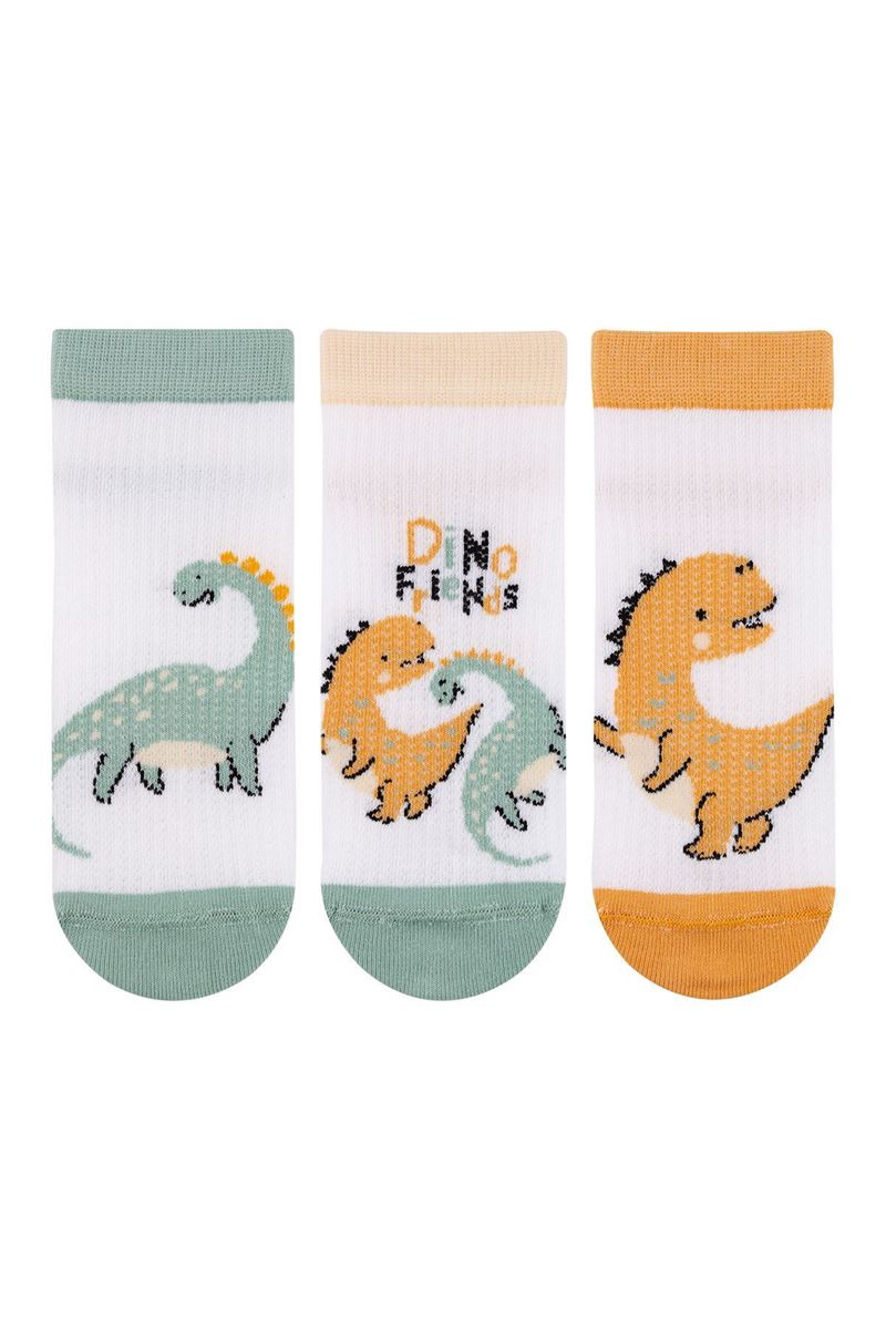 BROSS DINO FRIENDS BOYS ANKLE SOCKS ASORTY