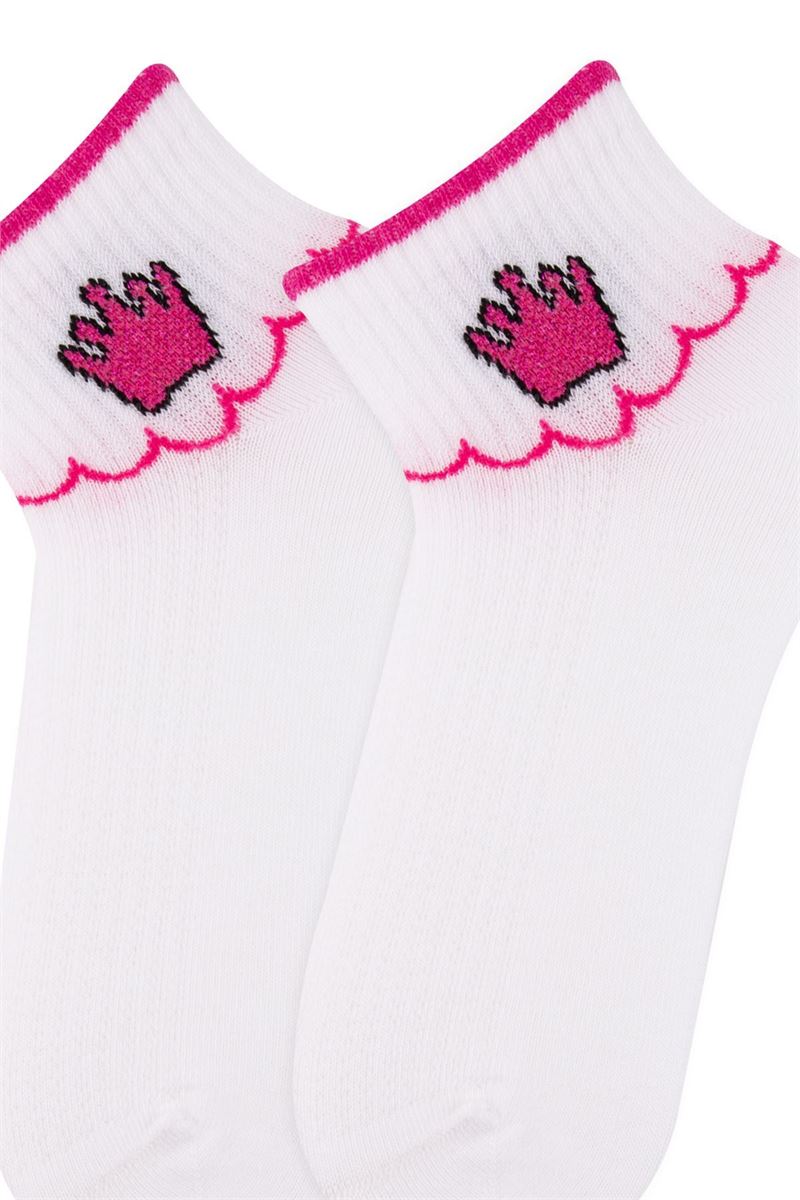 BOW, LIP, CROWN GIRLS ANKLE SOCKS ASORTY