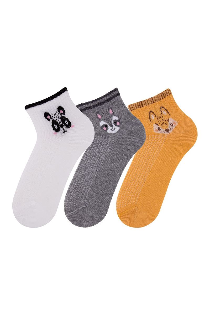 BROSS PANDA, RACCOON, FOX BOYS ANKLE SOCKS ASORTY