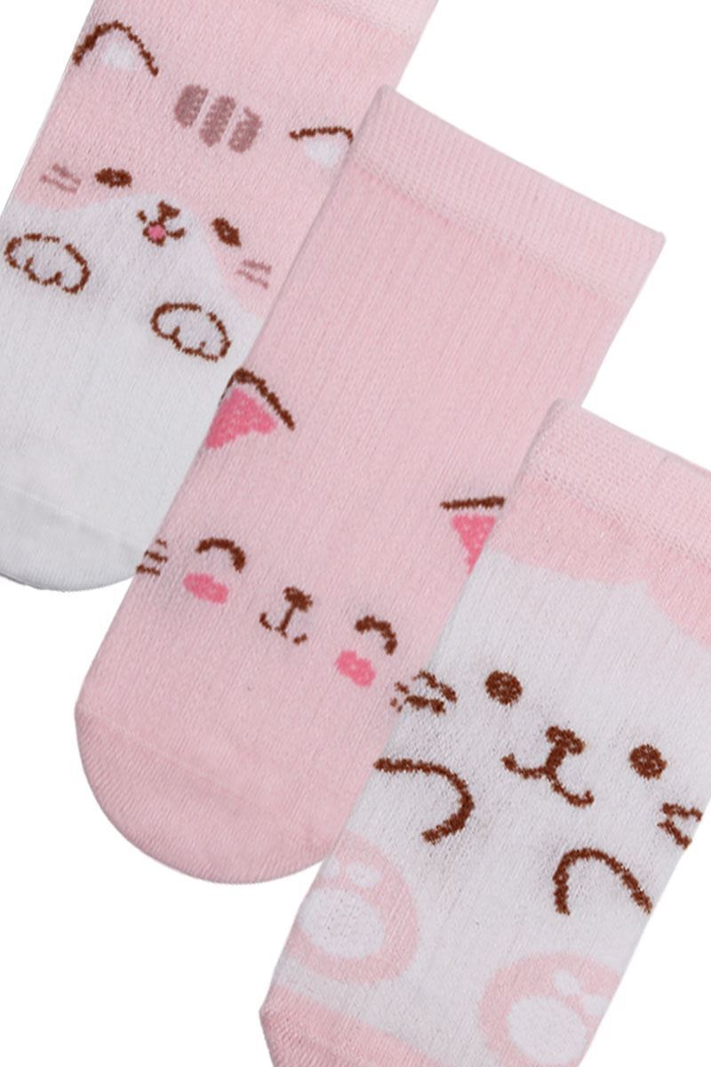 BROSS PINK CAT GIRLS ANKLE SOCKS ASORTY