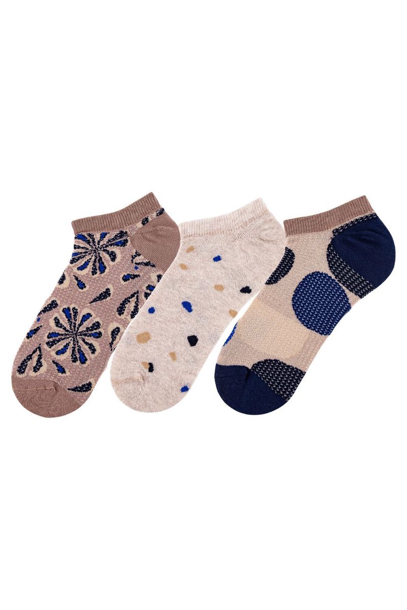 BROSS WOMEN FLOWERS SNEAKER SOCKS ASORTY